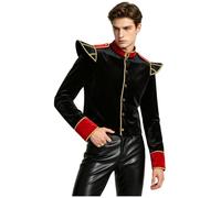 iEFiEL Uomo Giacca Costume da Domatore di Circo Direttore di Cosplay di di Nero 3XL