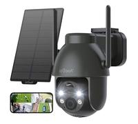 ieGeek 2K 360° PTZ Telecamera Wi-Fi Esterno Batteria con Pannello Solare