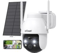 ieGeek 2K 360° PTZ Telecamera Wi Fi Esterno Batteria con Pannello Solare BC