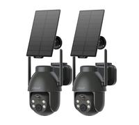 ieGeek 2K 360° PTZ Telecamera Wi-Fi Esterno con Pannello Solare, 2 pz