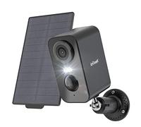 ieGeek 2K 3MP Telecamera Wi-Fi Esterno Senza Fili, Videocamera Sorveglianza WiFi Batteria con Pannello Solare, Visione Notturna a Colori, Rilevazione di Movimento PIR, Sirena, 2 Vie Audio, Cloud, IP65