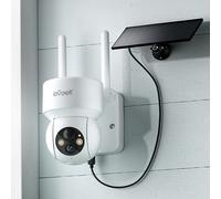 ieGeek 2K Telecamera WiFi Esterno Senza Fili con Pannello Solare 360° PTZ Sirena
