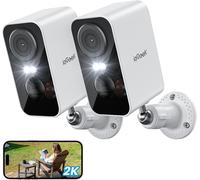 ieGeek 2K Telecamera Wi-Fi Interno/Esterno Batteria Senza Fili Audio a 2 Vie