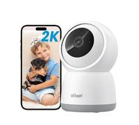 ieGeek 2K Telecamera WiFi Interno 2,4/5GHz, Rotazione a 360° per Casa/Baby