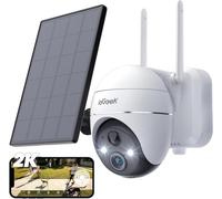 ieGeek 2K Telecamere Wifi Esterno Senza Fili con Pannello Solare Batteria 9000mA