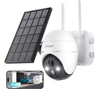 ieGeek 5MP Camera Surveillance WiFi Exterieure Solaire360° Détection Humaine PIR