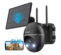 ieGeek 5MP Camera Surveillance WiFi Exterieure Solaire360° Détection Humaine PIR
