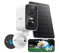 ieGeek Portatile Magnetica Telecamera con Sim 4G da Esterno/Interno, 2K HD Telec