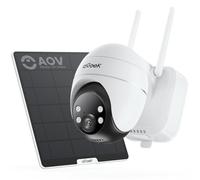 ieGeek S7 2K AOV Telecamera WiFi con Pannello Solare 5W, Registrazione 24/7 | Tracciamento Automatico, Batteria da 9000mAh, 360° PTZ, Visione Notturna a Colori, Rilevamento Intelligente, Sirena, IP65