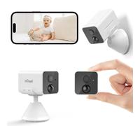 ieGeek Telecamera WiFi Interno a Batteria Videocamera Wireless 100% Senza Fili