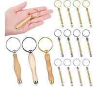 Iegefirm 12 portachiavi per tornitura del legno Kit di accessori per tornitura del legno Mandrino portachiavi per la lavorazione del legno Regali