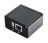 Iegefirm Per scheda di sviluppo NanoPi NEO + torce di raffreddamento + kit alloggiamento in metallo Allwinner H3 Core 512 MB RAM Openwrt/LED macchina