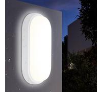 IEGLED Applique, 18W 1710LM, Lampada LED a soffitto impermeabile IP65, Plafoniera LED luce ovale per corridoio, cantina, giardino, bagno, parete esterna, 4000K