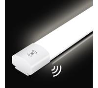 IEGLED Neon LED 90 cm Plafoniera Soffitto Linearecon Sensore Movimento, 30W 3300LM IP65 Antipolvere Impermeabile - Luce a Prova di Umidità per Garage, Cantina, Officina e Bagno，4000K - Bianco Naturale