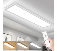 IEGLED Plafoniera LED Soffitto 100x25cm Dimmerabile con Telecomando, 30W 3300lm 3000K-6500K - Pannello Luce Moderno per Soggiorno, Cucina, Ufficio e Officina
