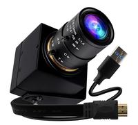 IEights 4K USB3.0 HDMI Camera 4K 60fps 2.8-12mm Zoom Webcam per Computer Mini Lightburn Camera per Incisore Laser H.264 Telescopio USB Telecamera di Sicurezza Industriale per Raspberry Pi Jetson Nano