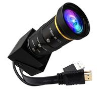 IEights Webcam con zoom manuale 4K USB HDMI per computer Mini fotocamera Lightburn per incisore laser Telescopio H.264 Telecamera di sicurezza USB 4K 30fps Monitoraggio Octoprint Fotocamera stampante