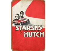 IEITB Starsky and Hutch Tin logo retrò poster ristorante decorazione parete porta casa giardino negozio bar caffetteria club logo regalo 30,5 x 20,3 cm