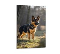 IEJKLUVWX pastore tedesco Murale Tela fedeltà Poster Da Parete Quadro Soggiorno Camera Da Letto Corridoio Bar La Sala Yoga 12x18inch(30x45cm)