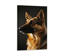 IEJKLUVWX pastore tedesco Tela Dipinti Ad intelligente Immagini Poster Da Parete Quadro Di Per Home Room Decor Regali Nataliziper La Festa 12x18inch(30x45cm)