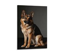 IEJKLUVWX pastore tedesco Tela Dipinti Ad Smart Olio Giclée Poster Da Parete Soggiorno Camera Da Letto Corridoio Bar La Sala Yoga 12x18inch(30x45cm)