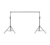 ieLsngai Supporto Fondale Fotografico 3 x 3 m, Supporto per Sfondo Regolabile con 2 Barre Trasversali, 6 Morsetti di Fondo, 2 Sacchi di Sabbia, Borsa per il Trasporto, per Studio Fotografico