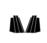 IENQBVL Guarnizione Porta Copri-montanti Finestrini Lucidati Adesivi per Montanti della Portiera Stile BC per Jeep per Renegade 2015 2016 2017 2018 2019 2020 8 Pezzi