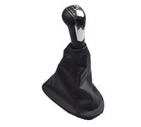 IENQBVL Pomello Cambio Pomello Del Cambio Manuale Per Chevrolet Per Matiz Per Spark M300 2011-2016 Cuffia In Pelle Nera(1 Set-Chrome)