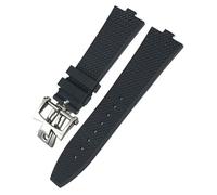 IENYU Cinturino in gomma fluoros convesso 24-7 mm adatto per Vacheron Constantin Overseas Quick Change Device blu nero arancione cinturino, 24x7mm, Agata