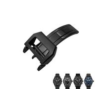 IENYU Fibbia deployante per orologio in acciaio inossidabile 316L, 18 mm, per IWC Spitfire cinturino in pelle fibbia pieghevole, 18mm, Agata