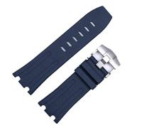 IENYU Per Audemars e Piguet Royal Oak Cinturino originale AP 15710 26470 Cinturino in gomma in silicone per orologio sportivo 28 mm Accessori per orologi, Green-silver, 28 mm, agate