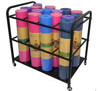 IEOWY Cestino Porta Tappetino Yoga - Carrello Robusto con Ruote per riporre tappetini Yoga in Schiuma di Grande capacità - Il miglior Organizer Rack