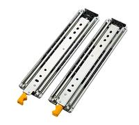 IEOWY Guide per cassetti Resistenti, Larghezza 76 mm, scorrevoli e silenziose con Cuscinetti a Sfera, 1 Coppia con Blocco per mobili da Cucina e Ripiani per Tastiera, Guida Industriale.