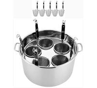 IEOWY Set di Inserti per cuocipasta Commerciale, pentole in Acciaio Inox con divisore e colino, utensile da Cucina Multi-pentola, Secchio per bollire la Pasta, Pasta, Verdure