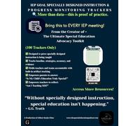 IEP Goal Specially Designed Instruction & Progress Monitoring Trackers: REFILL - 100 TRACKERS ONLY