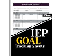 IEP Goal Tracking Sheets: Monitor individualized education plan goals with structured tracking pages for objectives, interventions, and data collection in special education programs.
