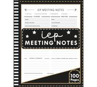 IEP Meeting Notes Notebook: A Simple IEP Notes Sheet for Special Education Teachers and Parents, School Psychologist Planner