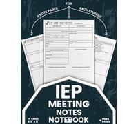IEP Meeting Notes Notebook: Organized Note-Taking Sheets for Special Education Teachers | Track Student Plans for Up to 35 Learners