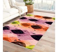 IEPOZWA Tappeto con Design Astratto dai Colori Tenui Nocciolo Di Pesca Per Ufficio, Studio, Ingresso, Antiscivolo, Lavabile, Durevole, Decorativo(Rosa)-210x270cm