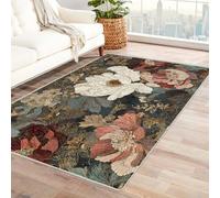 IEPOZWA Tappeto con Forme Organiche e Contrasti Cromatici Stampa Leopardata Per Ufficio Moderno, Resistente a Graffi e Lavabile a Secchio(Bianco)-150x210cm