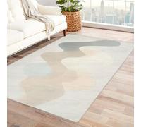 IEPOZWA Tappeto con Stampa Moderna e Trama Irregolare Poema Tappeto Morbido E Spesso Per Camera Da Letto, Soggiorno, Ufficio, Durevole(Bianco)-90x150cm