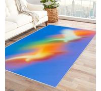 IEPOZWA Tappeto Contemporaneo a Strati di Colore Città Per Camera Da Letto Principale, Sala, Ufficio, Antiscivolo, Facile Da Pulire, Decorativo(Blu)-120x150cm