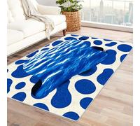 IEPOZWA Tappeto Morbido con Disegni Giungla e Animali Oceano Tappeto Morbido E Spesso Per Camera Da Letto, Soggiorno, Ufficio, Durevole(Blu)-210x270cm