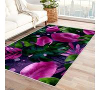IEPOZWA Tappeto per Interni con Stampa Spiaggia e Mare Poema Tappeto Lavabile In Lavatrice, Per Sala Da Pranzo, Camera Degli Ospiti, Balcone(Blu)-90x120cm