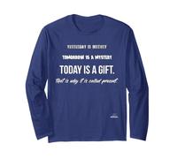 Ieri è Storia Domani è Un mistero Inspiring T-Shirt Maglia a Manica