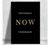 Ieri ora domani Poster Minimalista Stampa su tela Successo Citazione motivazionale Immagine da parete Modern Home Office Room Decor 70x100cm Senza cornice