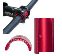 ieron 1 coppia di spessori per manubrio della bicicletta, da 25,4 mm a 31,8 mm, in lega di alluminio, adattatore per conversione di parti di ciclismo, colore rosso