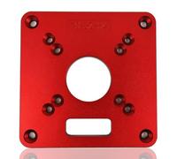 ieron 1 Pz Universale In Lega di Alluminio Router Tavolo Inserto Piastra Rifilatura Macchina Flip Board per la Lavorazione Del Legno Banchi Piastra Tavolo Rosso 120 x 120 x 8 mm