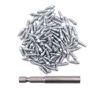 Ieron 100 pz. Bulloni a Vite per Pneumatici, Borchie per Pneumatici da Neve, con Strumento di Installazione, per Mountain Bike, Veicoli Elettrici, Scooter, Motociclette, Auto (4x12 mm)