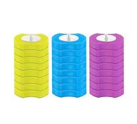 Ieron 24 testine di Ricambio per scopino USA e Getta, 24 testine di Ricambio per scopino con aromaterapia/candeggina, Kit Bacchetta per WC da Parete con 3 profumi (Blu, Giallo, Viola)